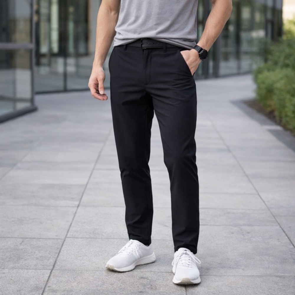 Lululemon ABC Classic Pant Black 32x28.5 Stretch Tech Slim Office Travel